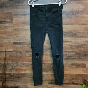 American Eagle Jeans 6 R Next Level Stretch Jeggings Super Hi Rise Black